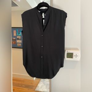 Helmut Lang Black Sleeveless Blouse / Open Back. Size S